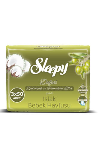 SLEEPY 3*50 LI ISLAK HAVLU ZEYTINYAGLI nin resmi