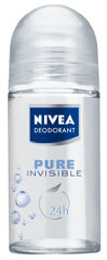 NIVEA ROLL-ON KADIN 50 ML INV B&W PURE nin resmi