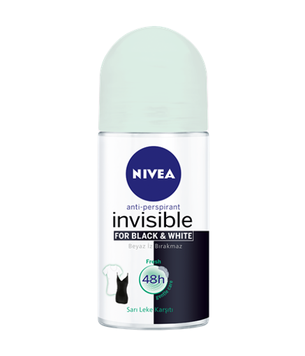 NIVEA ROLL-ON KADIN 50 ML INV B&W FRESH nin resmi