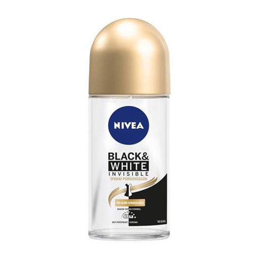 NIVEA ROLL-ON KADIN 50 ML INV B&W IPEKSI PUR nin resmi