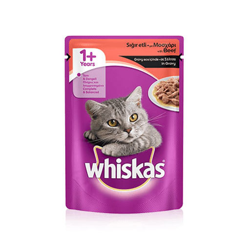 WHISKAS KEDI POUCH  BIFTEKLI 85 GR nin resmi