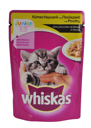 WHISKAS KEDI YAVRU POUCH TAVUKLU 85 GR nin resmi