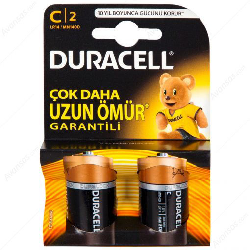 DURACELL PIL C ORTA BOY 2LI nin resmi