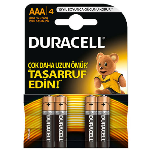 DURACELL PIL INCE KALEM 4LU AAA nin resmi