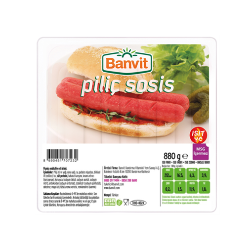 DEL BANVİT PİLİÇ SOSİS 1000 GR nin resmi