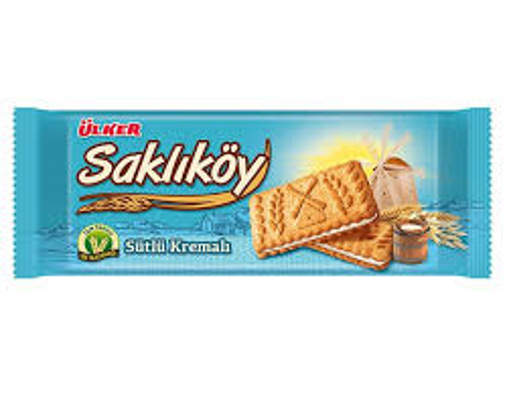 ULKER 100 GR SAKLIKOY SUTLU BISKUVI nin resmi