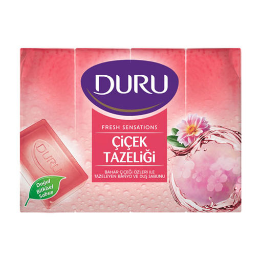 DURU FRESH DUS SABUNU CICEK TAZELIGI  4X150 GR nin resmi