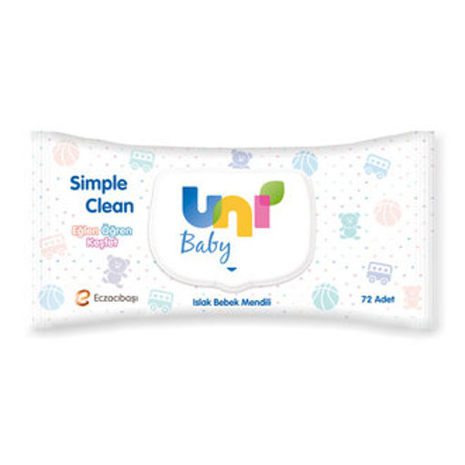 UNI BABY  ISLAK HAVLU AKTİF 72 LI nin resmi