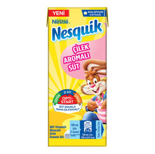 NESTLE NESQUIK SUT CILEKLI 180 ML nin resmi