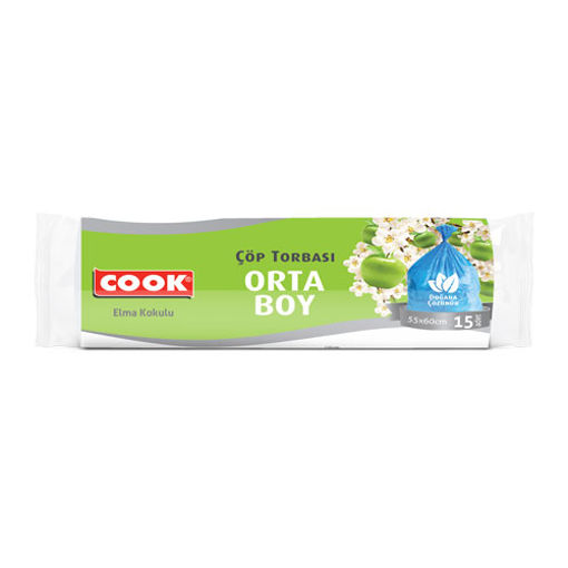 COOK ÇÖP TORBASI ORTA ELMA 15 LI(55X60) nin resmi