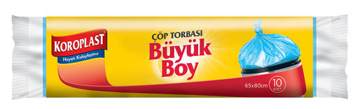 KOROPLAST ÇÖP TORBASI GUCLU BÜYÜK 10LU nin resmi