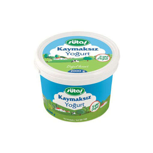 SUTAS YOGURT 2000 GR KAYMAKSIZ nin resmi