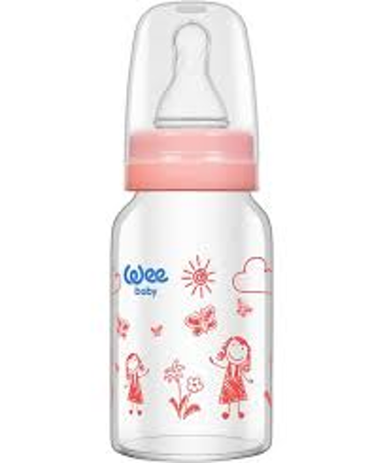 WEE BABY 770  ISIYA DAYANIKLI CAM BIBERON 120 ML nin resmi