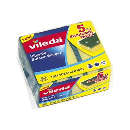 VILEDA YEŞİL SÜNGER 5LI KLASİK nin resmi