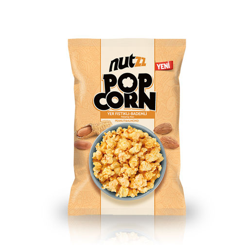NUTZZ POPCORN 85 GR YER FISTIKLI BADEMLİ nin resmi