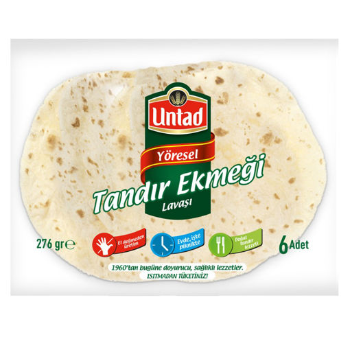 UNTAD YORESEL TANDIR LAVAŞ 6 ADET 276 GR nin resmi