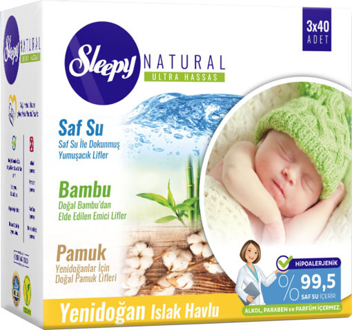 SLEEPY  3*40 LI ISLAK HAVLU YENIDOGAN nin resmi