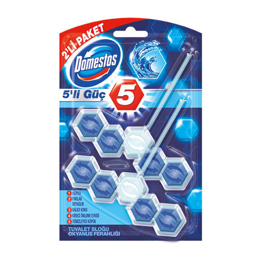 DOMESTOS WC 5'LI GUC 100 GR DUO OKYANUS nin resmi