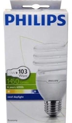 DEL.PHILIPS TWISTER E27 23W BEYAZ ISIK nin resmi