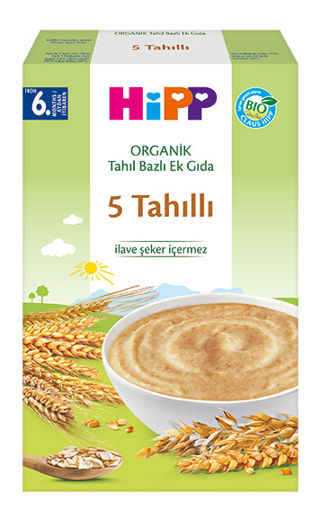 HIPP ORGANIK 200 GR 5 TAHILLI EK GIDA nin resmi