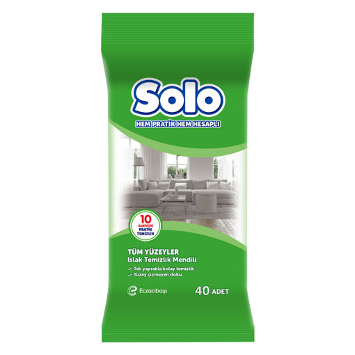 DEL.SOLO TUM YUZEY ISLAK TEMIZLIK BEZI 40 LI nin resmi