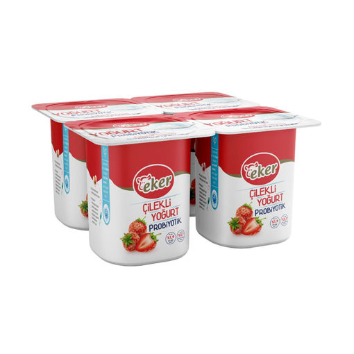 EKER YOGURT PROBIYOTIK CILEKLI 4X100 GR nin resmi