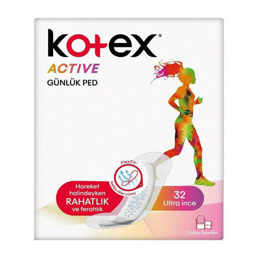 KOTEX GÜNLÜK PED ACTIVE 32'LI nin resmi