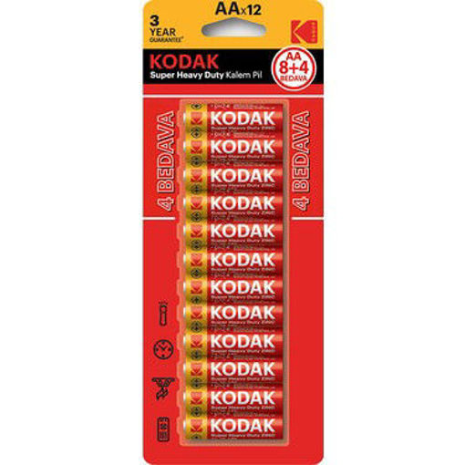 KODAK CINKO KARBON BLISTER KALEM PIL 12 LI nin resmi