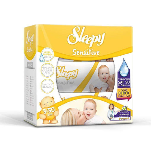 SLEEPY 3*50 LI ISLAK HAVLU SENSITIVE nin resmi