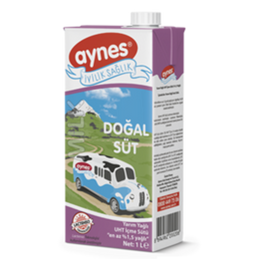 AYNES SUT %1 YAGLI 1 LT nin resmi