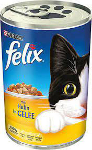 FELIX KEDI KONSERVE 400 GR ETLI-TAVUKLU nin resmi