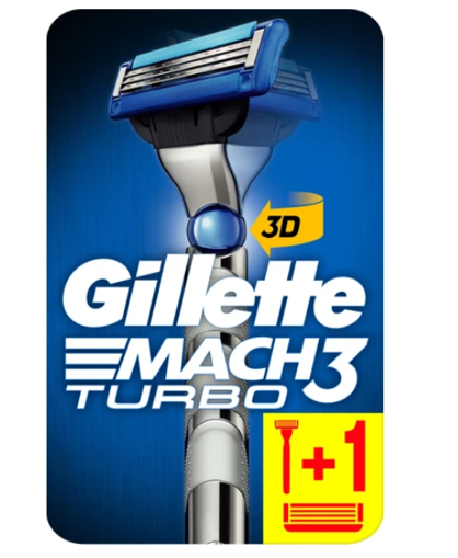 GILLETTE MACH3 TURBO MAKINE + 1 YEDEK BICAK nin resmi