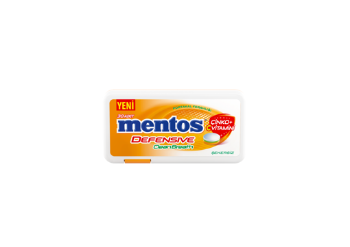 MENTOS 21 GR DEFENSIVE CLEAN BREATH CINKO+C VIT. nin resmi