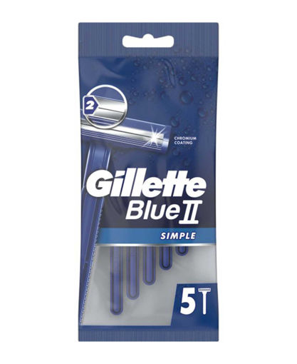GILLETTE BLUE II SIMPLE 5'LI POSET nin resmi