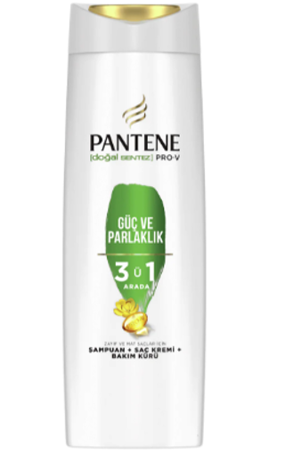 PANTENE 350 ML SAMPUAN 3LN1 GUC VE PARLAK nin resmi