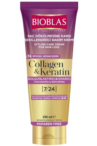 BIOBLAS 250ML SAC BAKIM KREMI 7/24 COLLAGEN&KERATI nin resmi