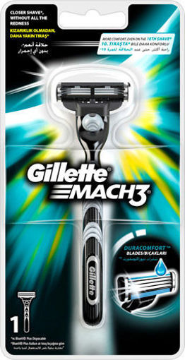 GILLETTE MACH3 MAKINE + 2 YEDEK BICAK nin resmi