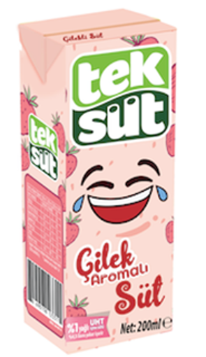 TEKSUT SUT 200 ML. CILEKLI UHT nin resmi