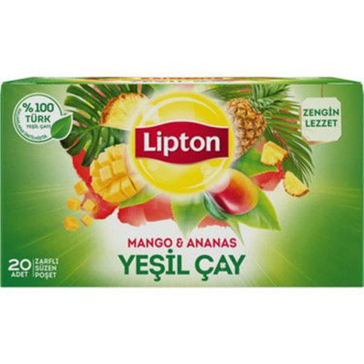 LIPTON BITKI CAYI YESIL MANGO ANANAS 20LI nin resmi