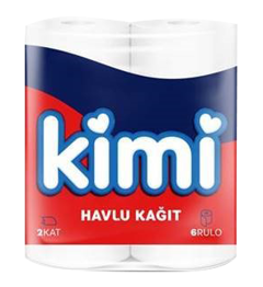 KİMİ HAVLU 6 LI 2 KATLI