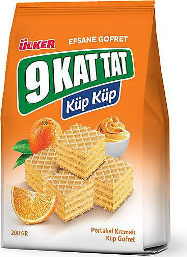 ULKER 200 GR 9 KAT TAT PORTAKALLI GOFRET nin resmi