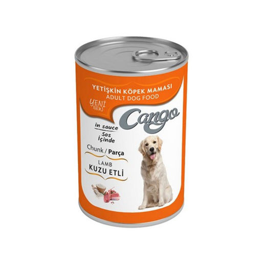 CANGO KONSERVE KOPEK KUZU ETLI  415 GR nin resmi