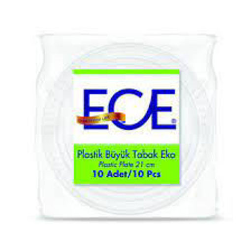 ECE PLASTIK TABAK BUYUK 10 LU nin resmi