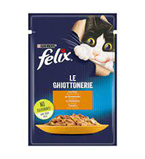 FELIX POUCH TASTY SHREDS TAVUKLU 85 GR nin resmi