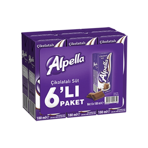 ALPELLA SUT 180 ML 6 LI CIKOLATALI nin resmi