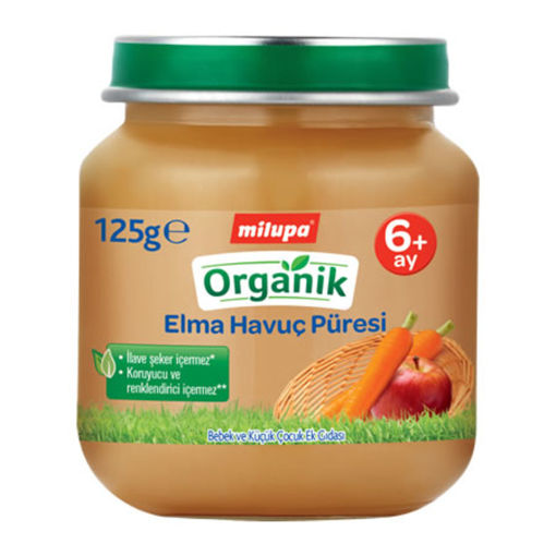 DEL.MILUPA ORGANIK ELMALI HAVUCLU KVN. 125 GR nin resmi