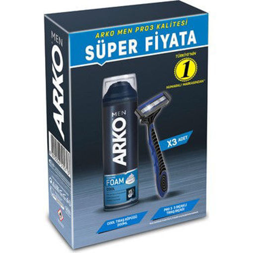 ARKO TRS BCK PRO3 3'LU+ TIRAS KOPUK 200ML (IN-OUT) nin resmi