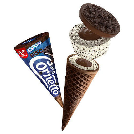 CORNETTO DISC OREO 130ML nin resmi