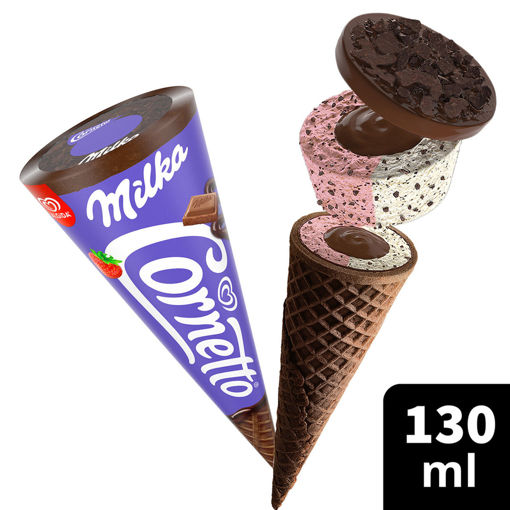 CORNETTO DISC MILKA 130ML nin resmi