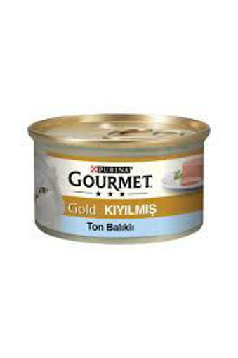 GOURMET GOLD KEDI KONS. KIYILMIS TON BALIKLI 85 GR nin resmi